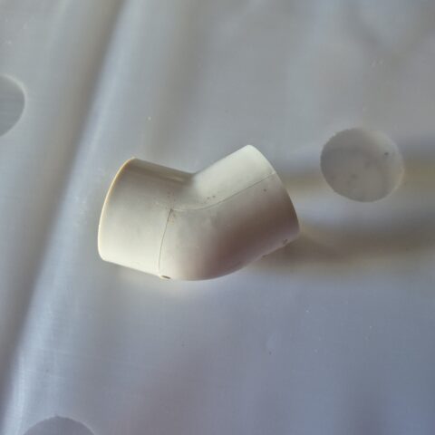 COUDE PVC BLANC 45°